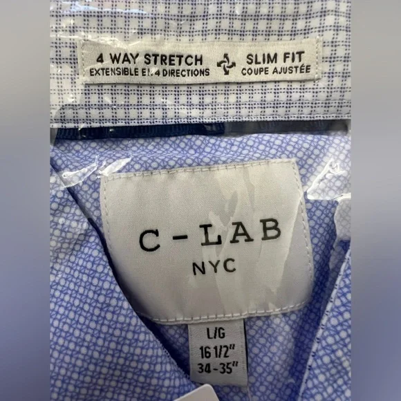 C-Lab NYC long sleeve large button down Slim Fit - Picture 2 of 6